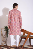 Traditional Attire Pink Print Cotton Kurta