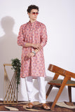 Traditional Attire Pink Print Kurta