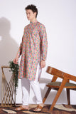 Classic Traditional Multicolor Print Cotton Kurta