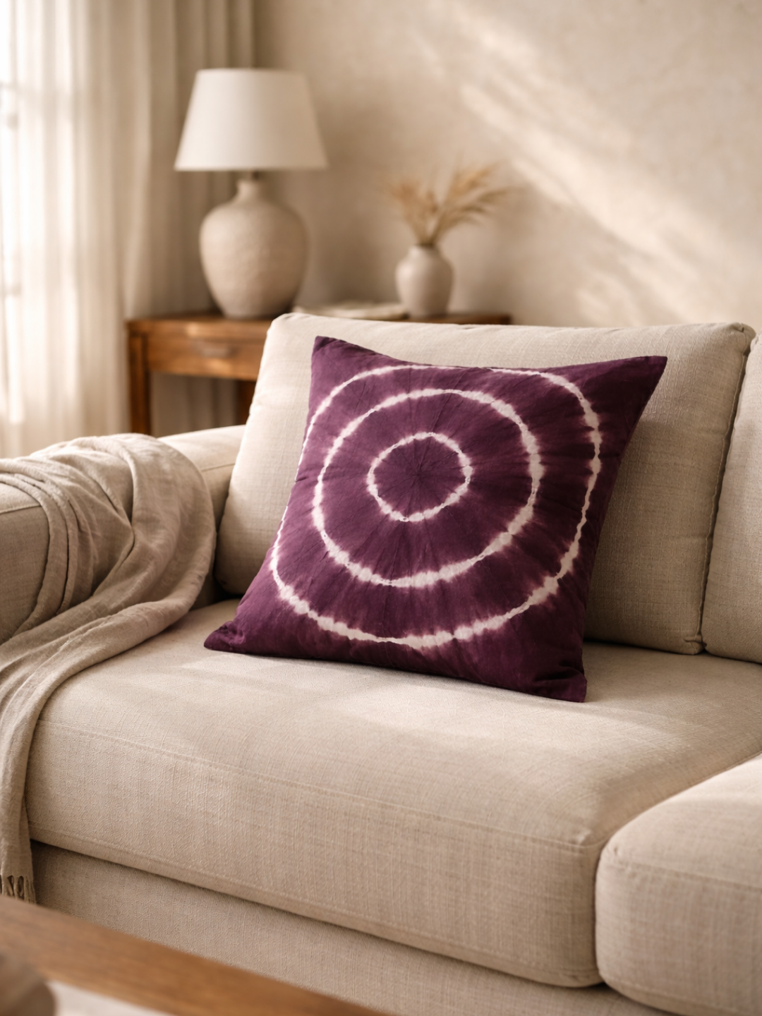 MOOL Tie-Dye Khadi Cushion Cover Quebracho
