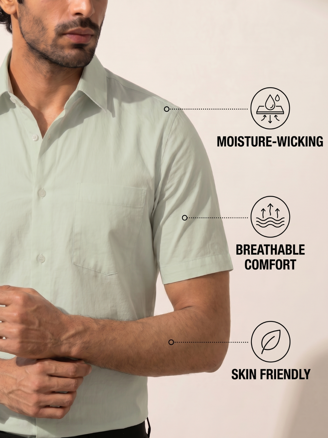 Khadi Olive Half Sleeve Casual Cotton Shirt