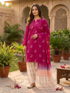 Rani Pink Batik Paisley | 3-Piece Unstitched Suit Set