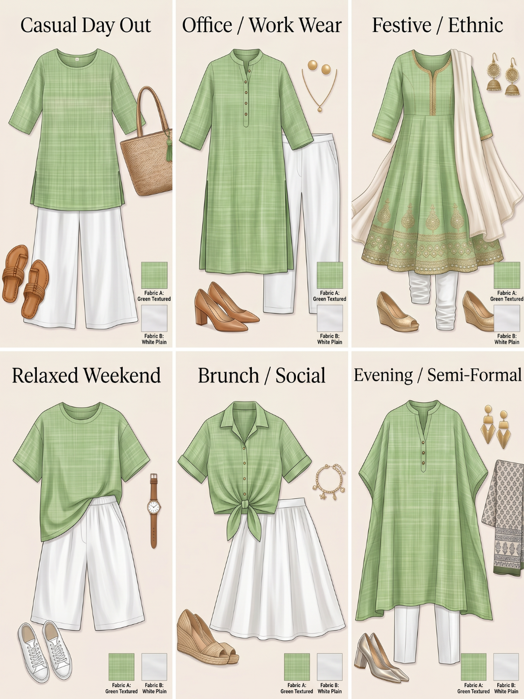Ready-to-Stitch Khadi Fabric Set- 5.5M