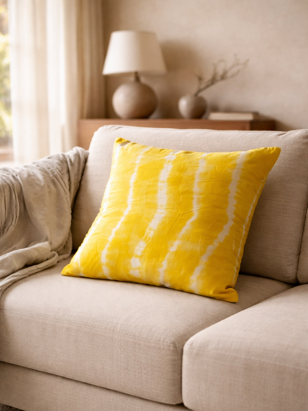 MOOL Marigold Tie-Dye Khadi Cushion Cover