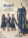 Indigo Floral Block Print | 3-Piece Unstitched Suit Set