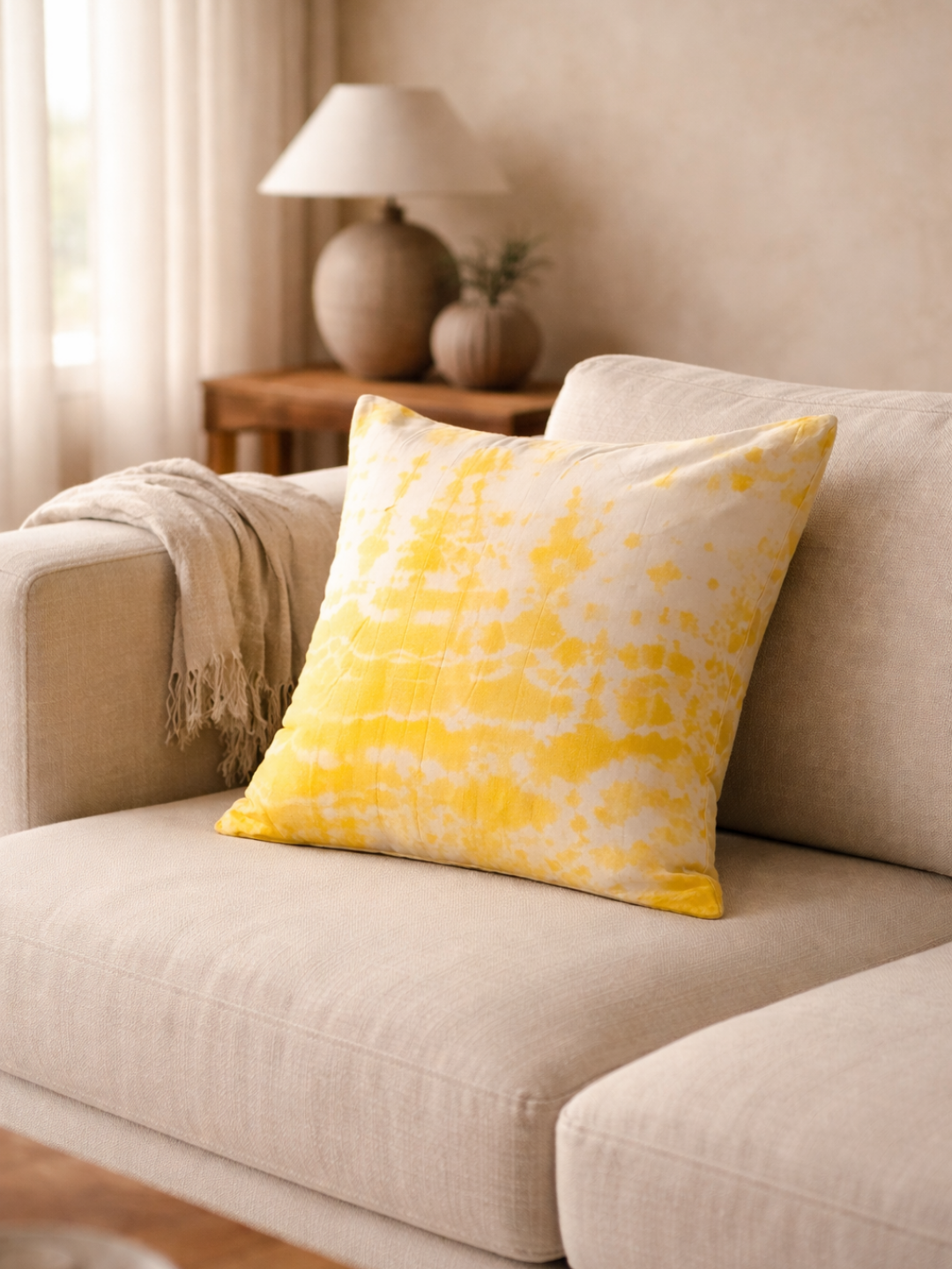 MOOL Marigold Dyed Khadi Cushion