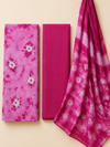 Pink Tie-Dye Shibori Print | 3-Piece Unstitched Suit Set