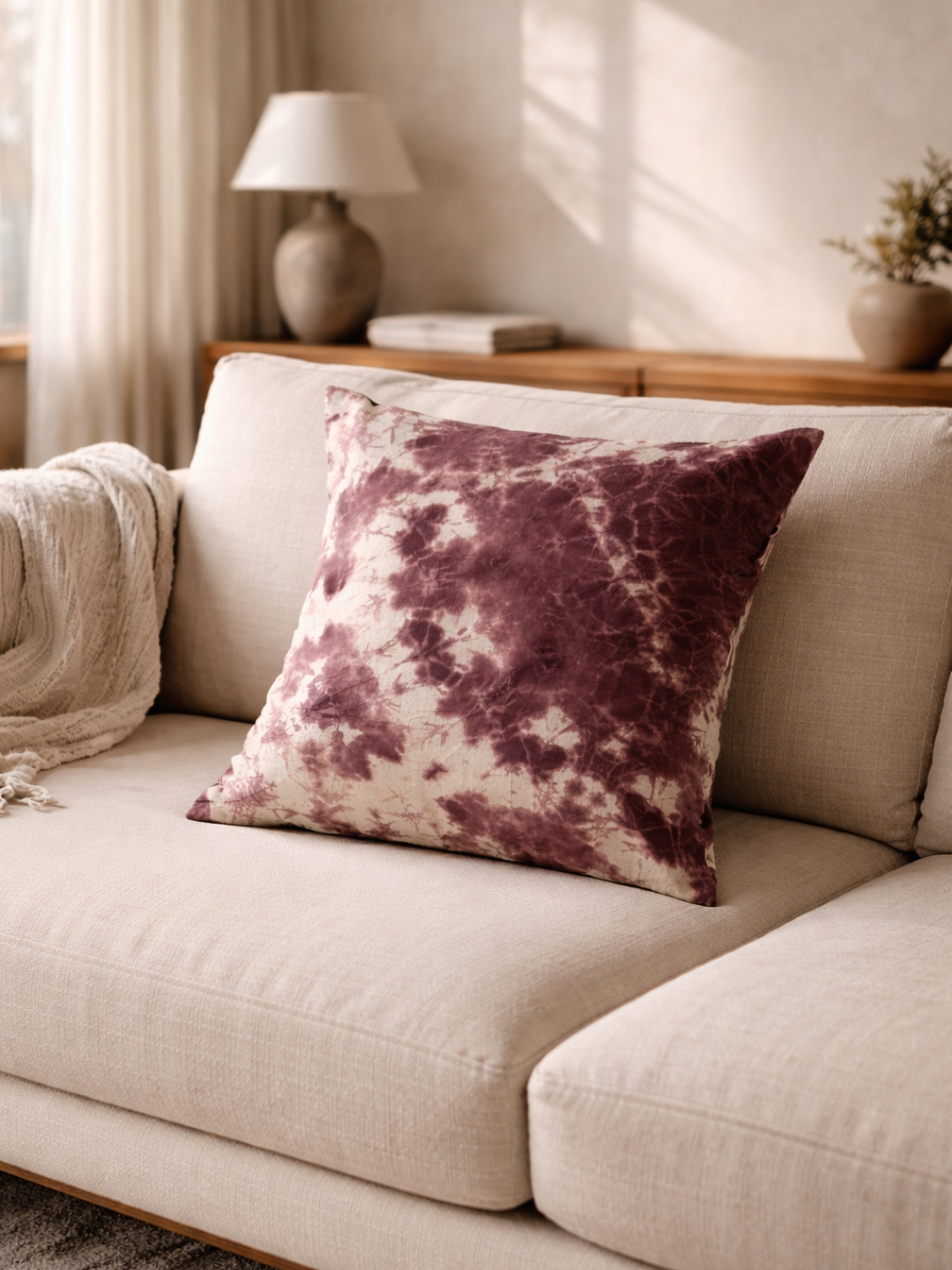 MOOL Quebracho Hand-Dyed Khadi Cushion Cover