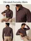 Khadi Brown Cotton Casual Shirt Full Sleeve