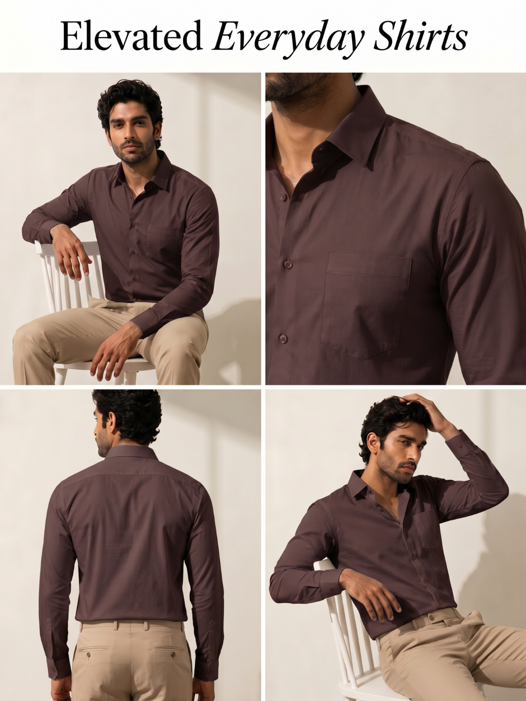 Khadi Brown Cotton Casual Shirt Full Sleeve