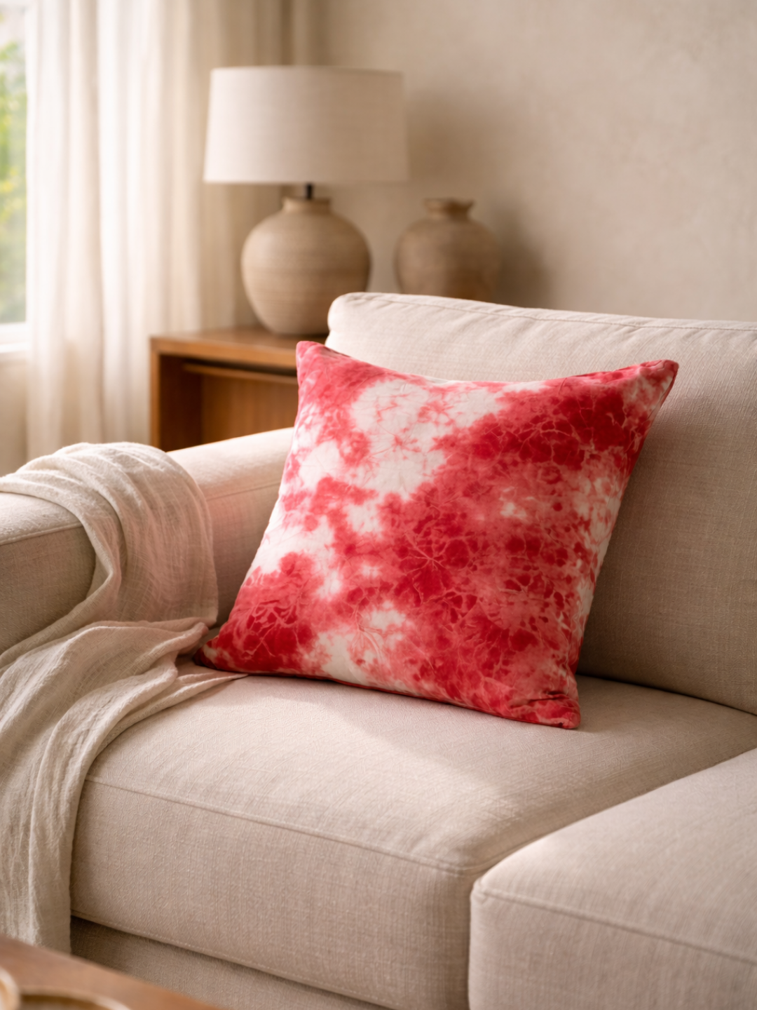 MOOL Hibiscus Hand-Dyed Khadi Cushion Cover