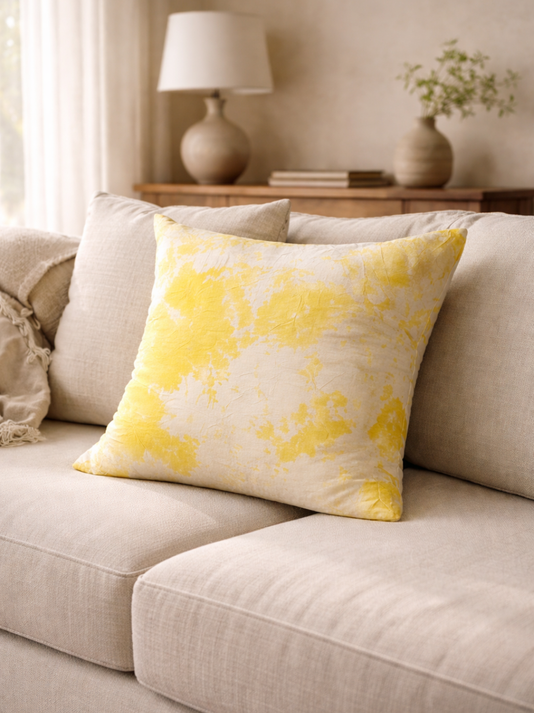 MOOL Marigold Hand-Dyed Khadi Cushion