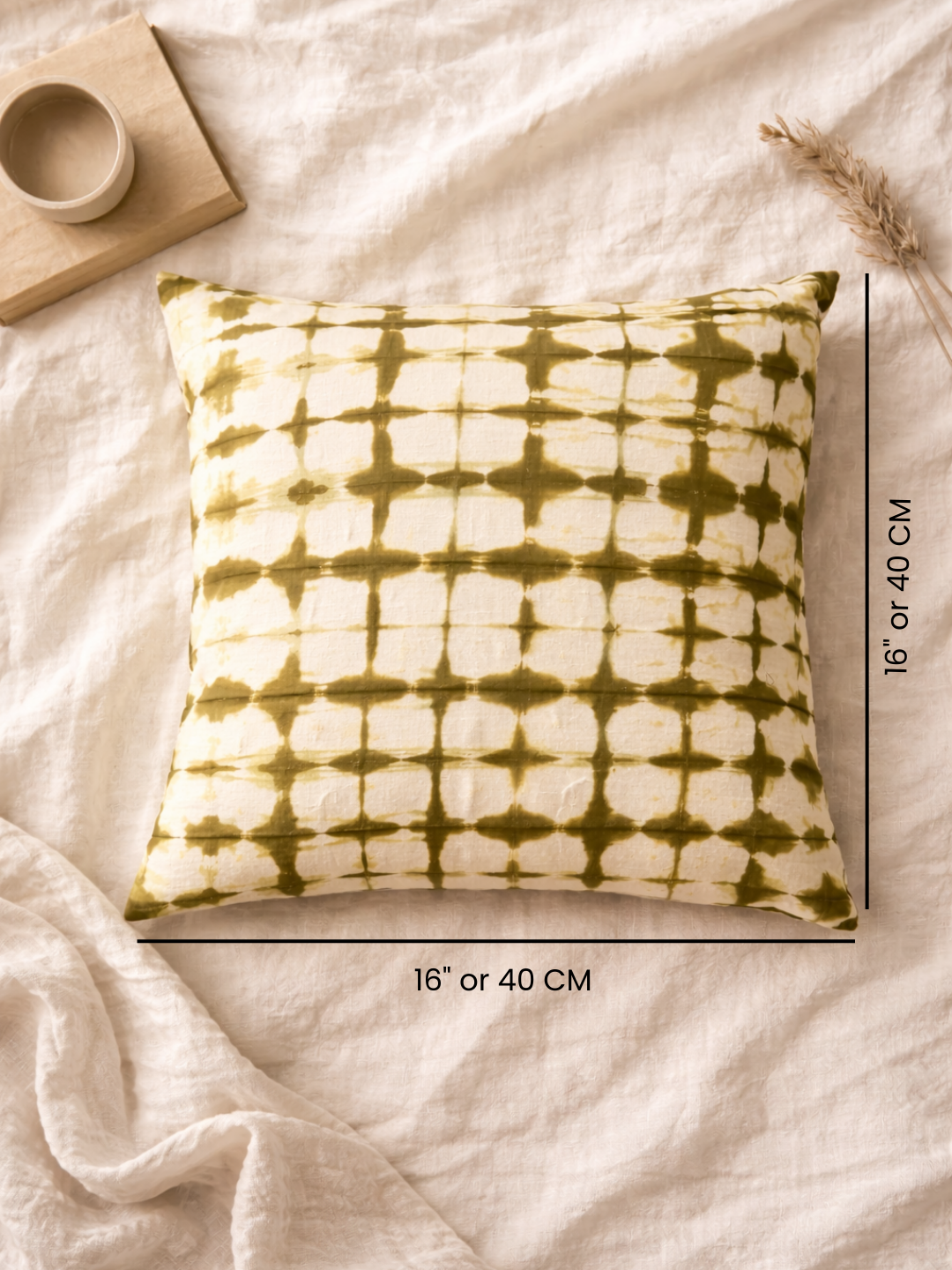 MOOL Khadi HENNA Tie-Dye Cushion Cover