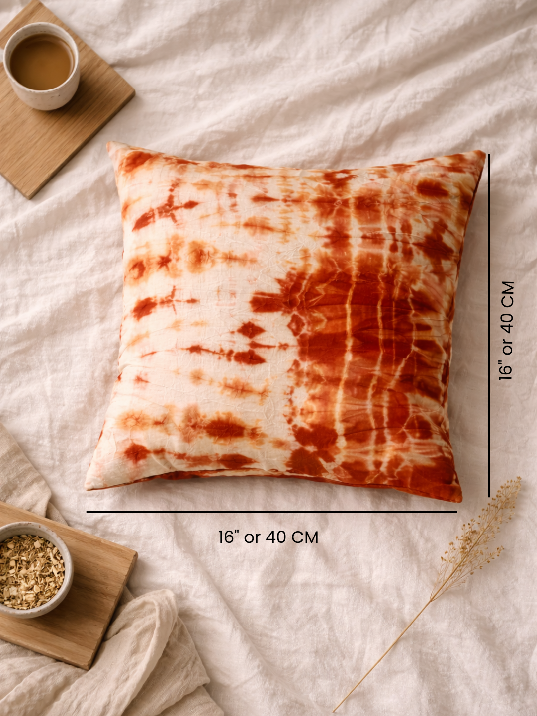 MOOL Manjistha Dyed Khadi Cushion Cover