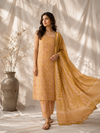 Mustard Mosaic Batik | 3-Piece Unstitched Suit Set