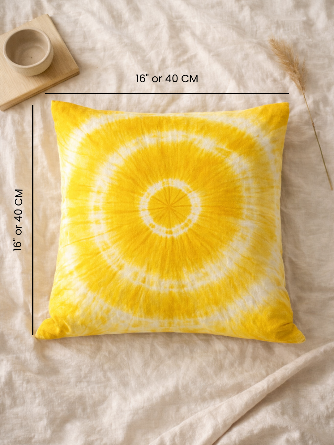MOOL Tie-Dye Khadi Cushion Marigold Cover