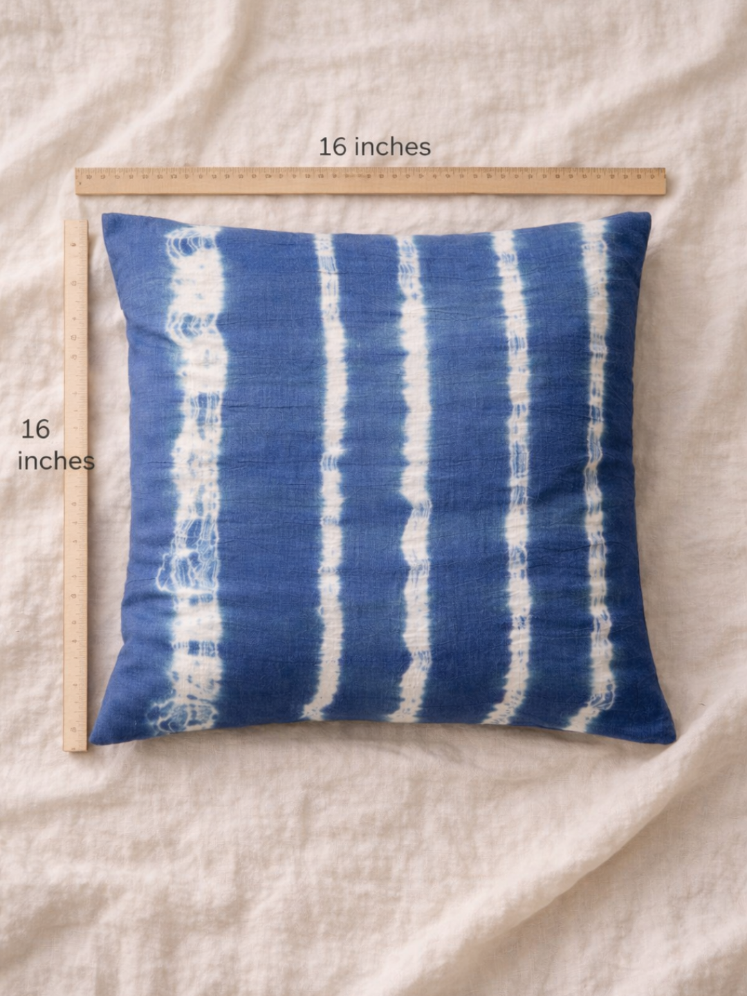MOOL Blue-Pea Flower Tie-Dye Khadi Cushion Cover