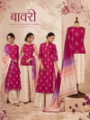 Rani Pink Batik Paisley | 3-Piece Unstitched Suit Set