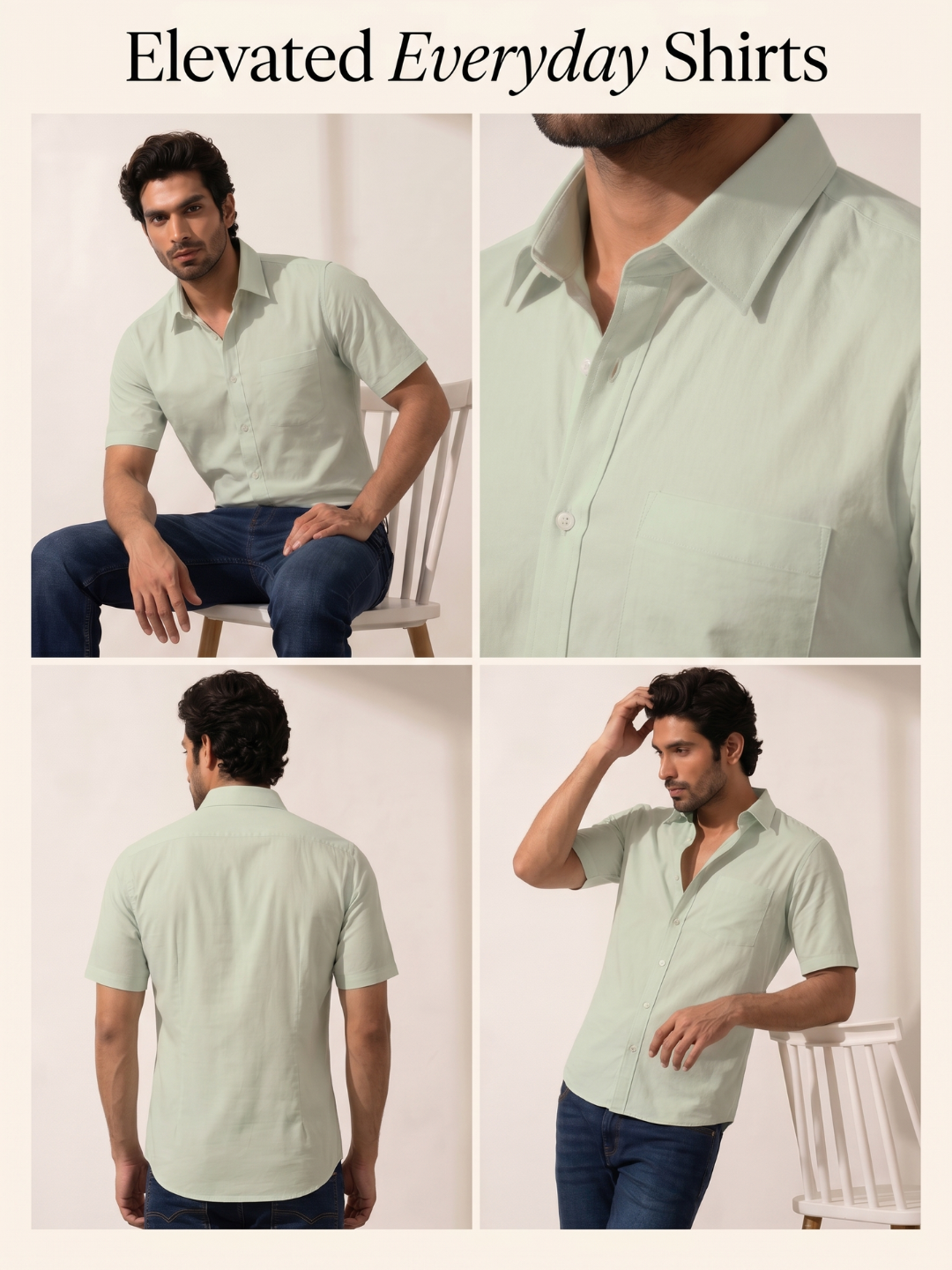 Khadi Olive Half Sleeve Casual Cotton Shirt