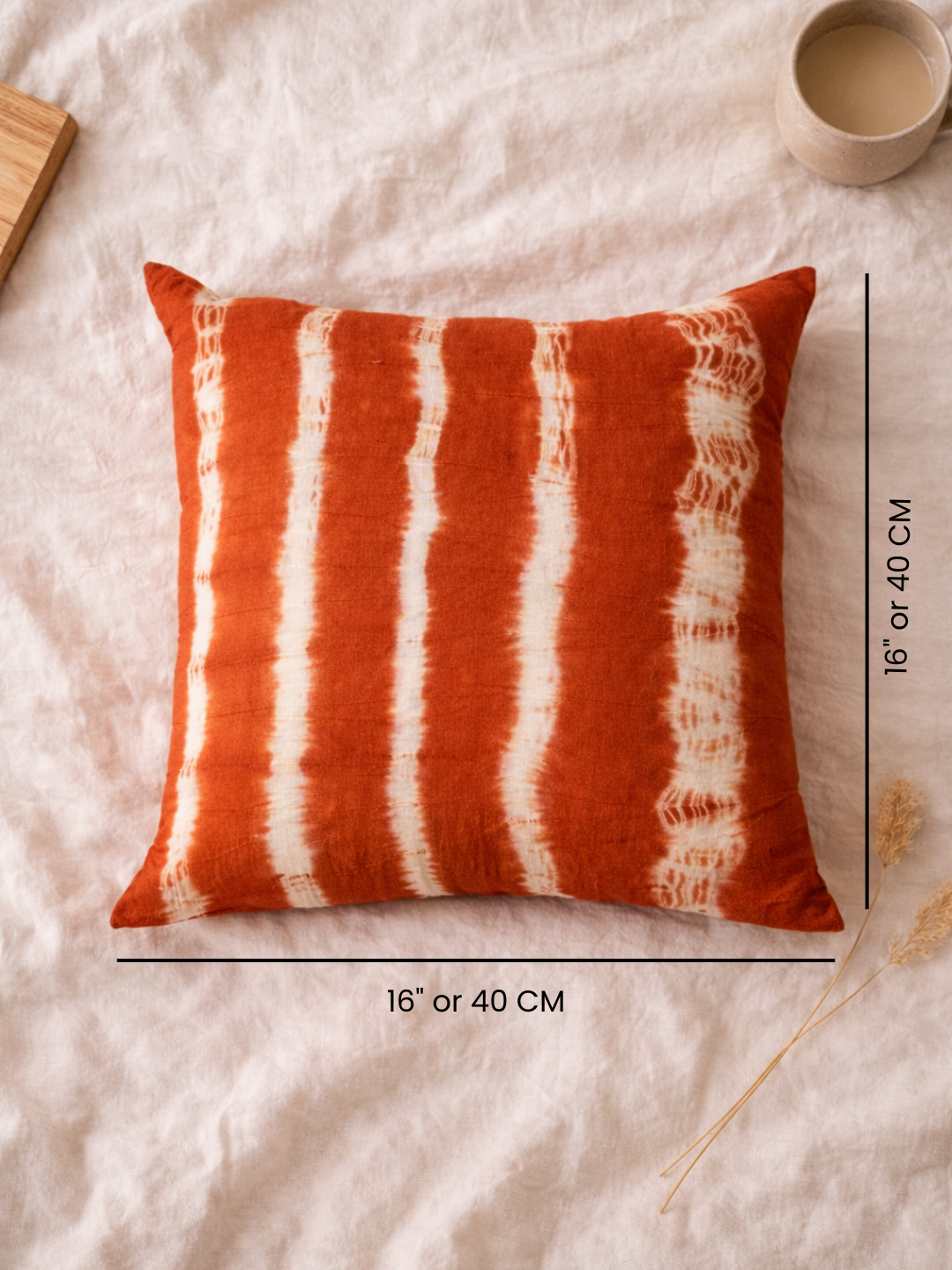 MOOL Manjistha Tie-Dye Khadi Cushion Cover