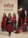 Red & Black Tie-Dye Shibori | 3-Piece Unstitched Suit Set