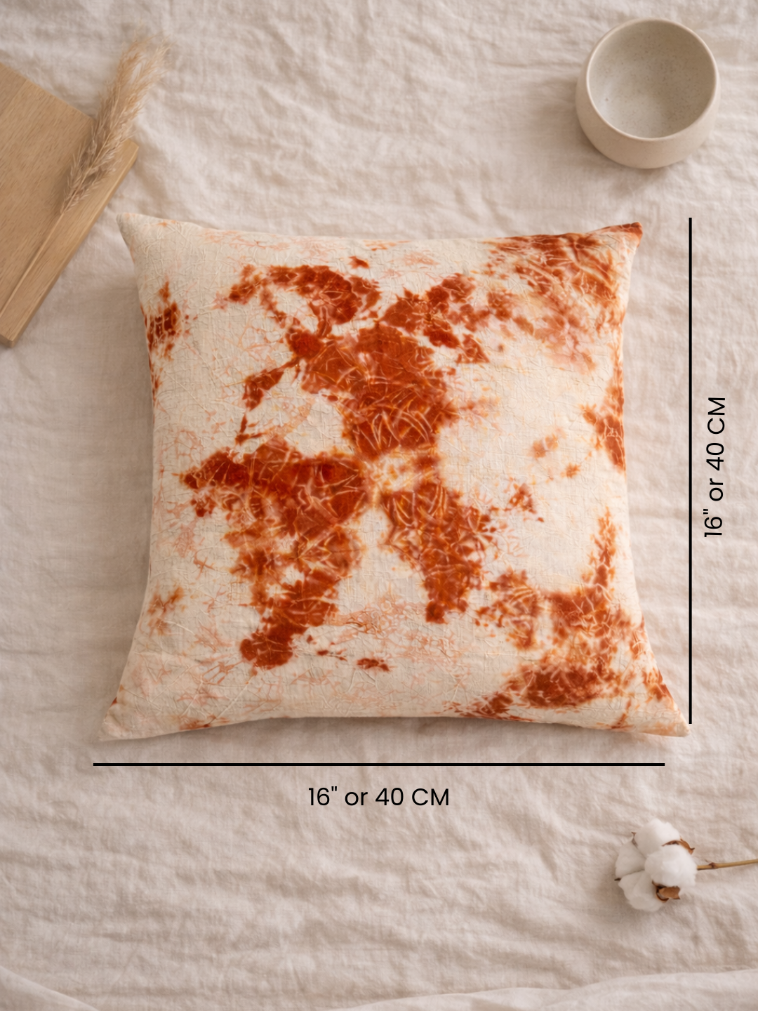 MOOL Manjistha Hand-Dyed Khadi Cushion