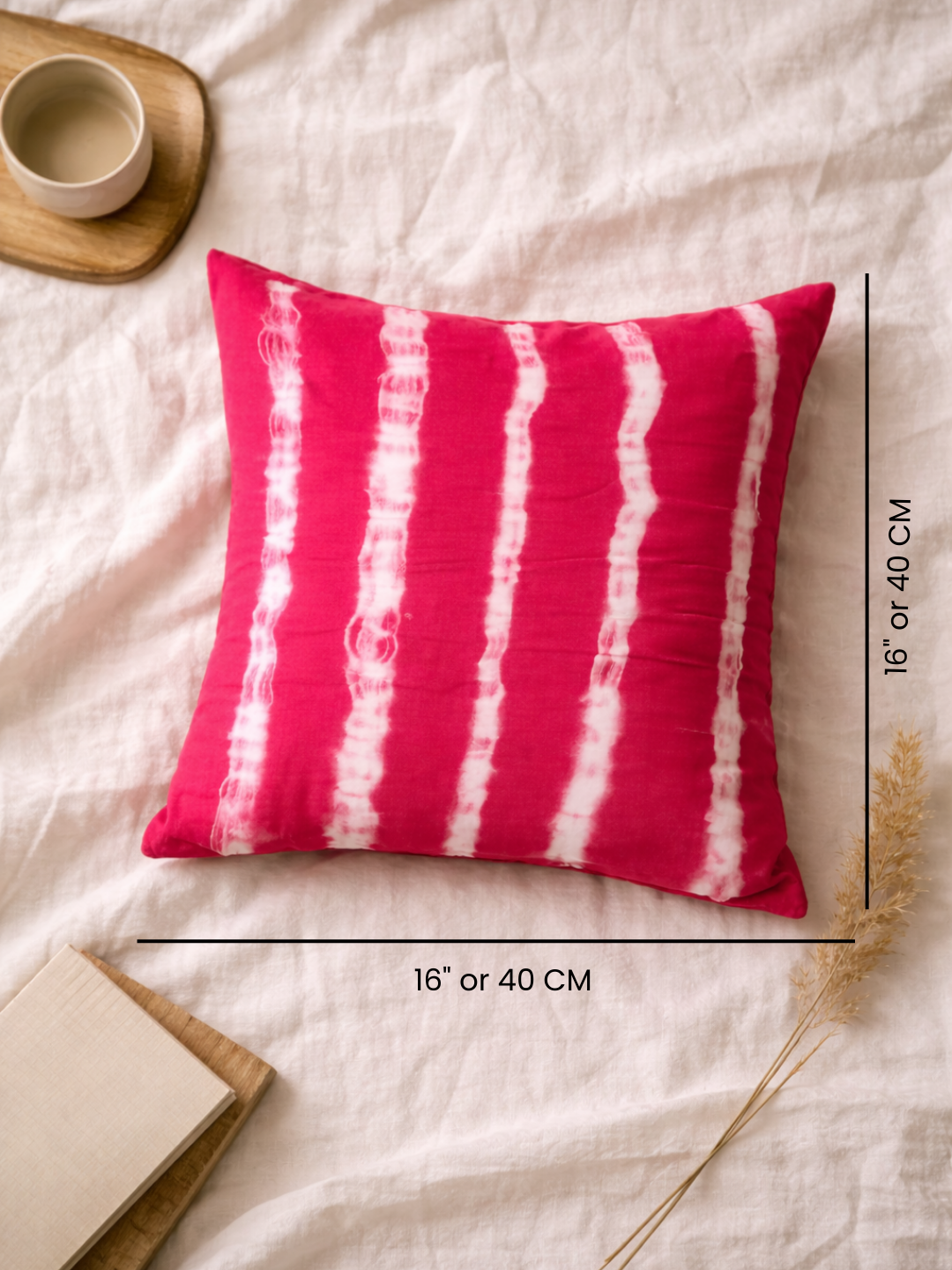 MOOL Hibiscus Tie-Dye Khadi Cushion Cover