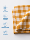 Authentic Mustard Checked Khaddar Cotton Fabric