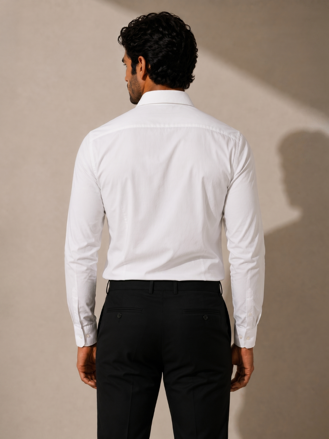 White Khadi Cotton Smart Casual Shirt Full Sleeve