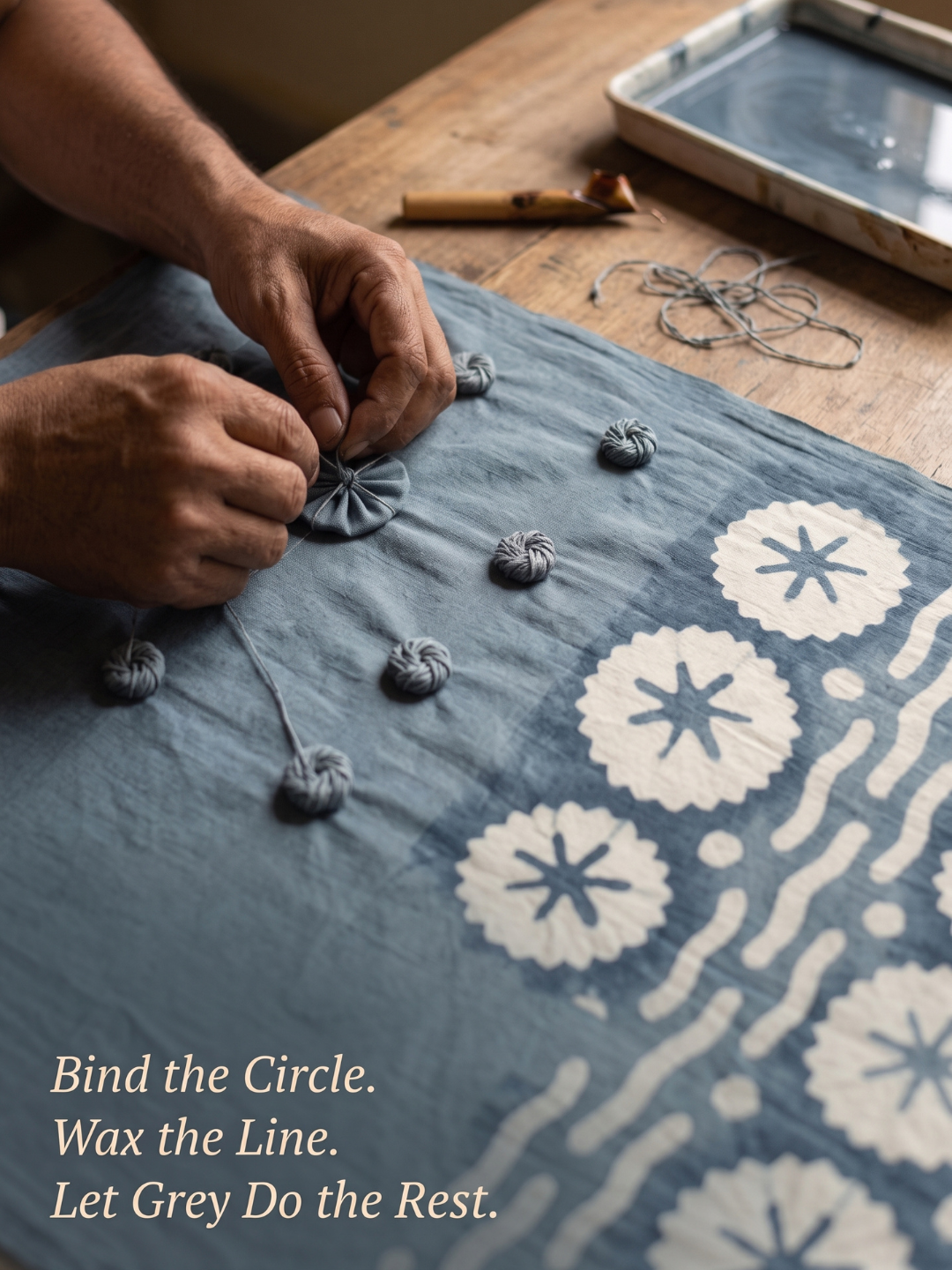 Moonlight Medallion Batik  | 3-Piece Unstitched Suit Set