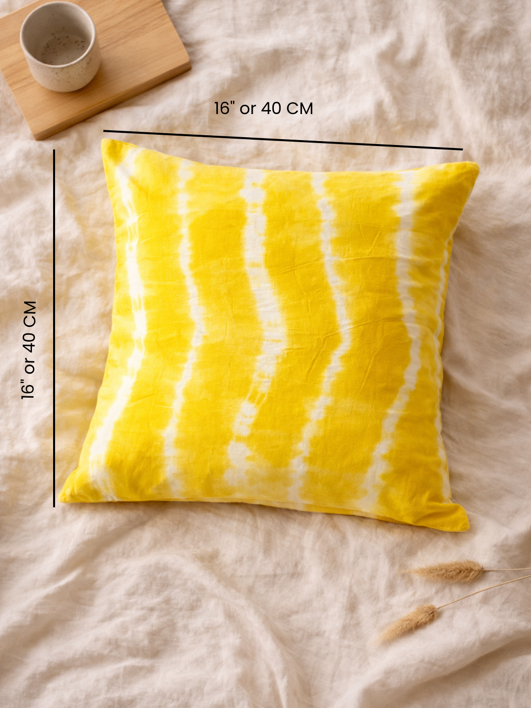 MOOL Marigold Tie-Dye Khadi Cushion Cover