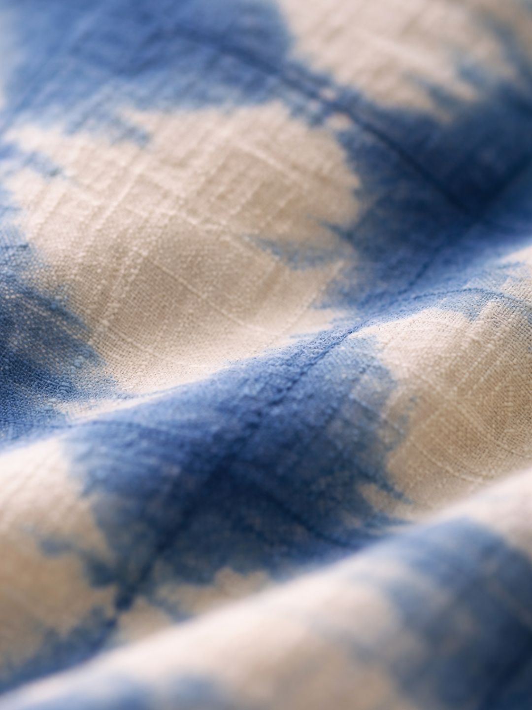 MOOL Khadi Blue-Pea Flower Tie-Dye Cushion Cover