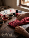 Red & Black Tie-Dye Shibori | 3-Piece Unstitched Suit Set