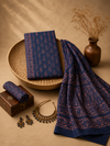 Indigo Batik Tribal Motif | 3-Piece Unstitched Suit Set