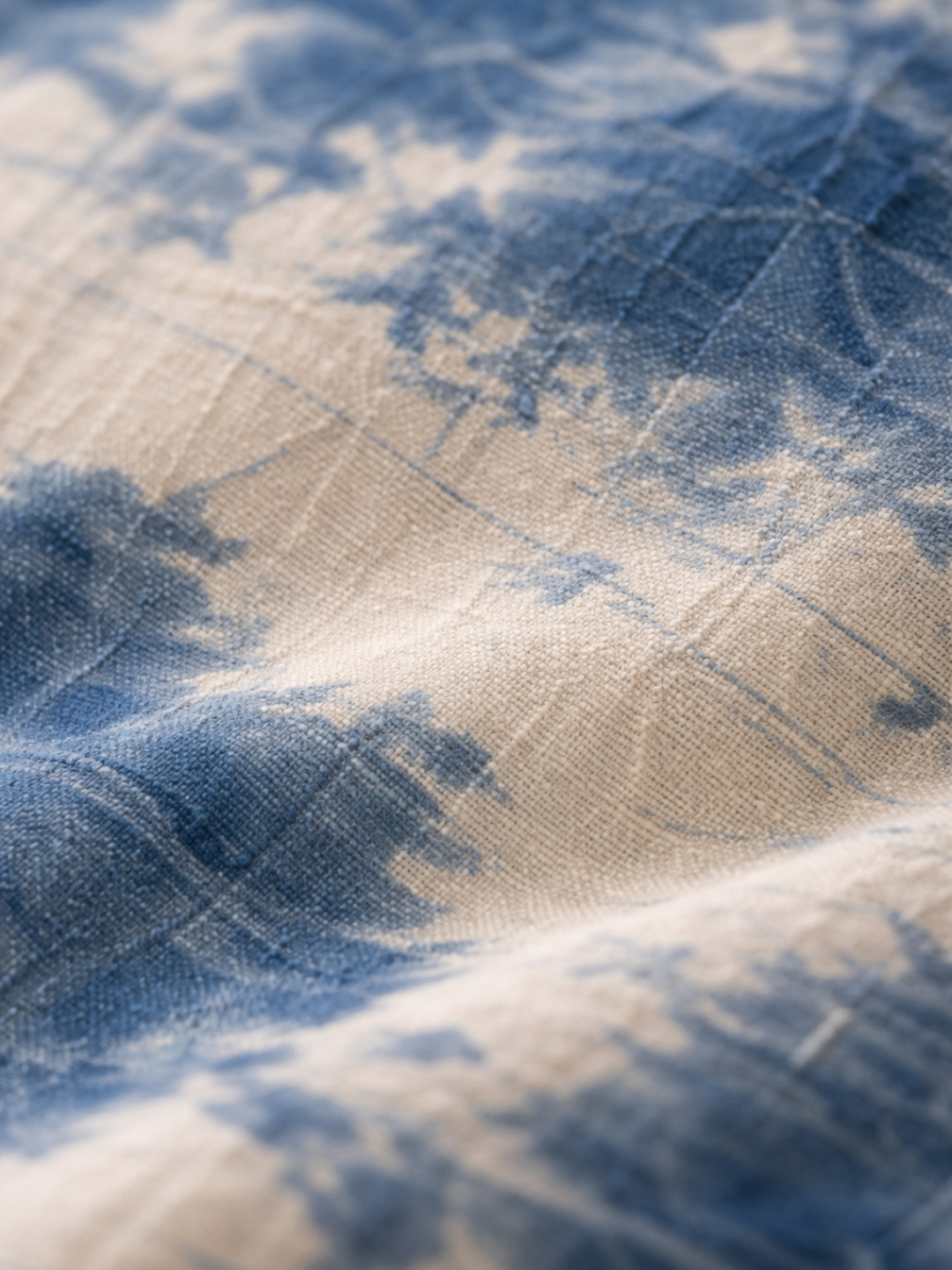 MOOL Blue-Pea Flower Hand-Dyed Khadi Cushion Cover