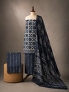 Misty Ash Batik Cotton Fabric  | 3-Piece Unstitched Suit Set