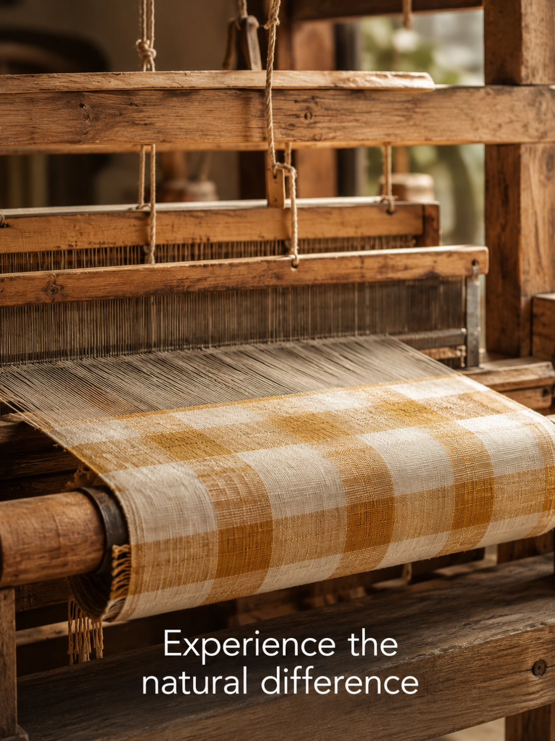 Authentic Mustard Checked Khaddar Cotton Fabric