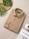 Khadi Cotton Beige Full Sleeve Smart Casual Shirt