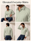 Olive Khadi Cotton Smart Casual Shirt Full Sleeve