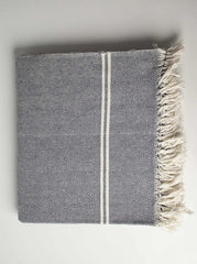 HAND WOVEN KHADI KHES, BLANKETS, THROW  IN GREY COLOR- ALL WEATHER