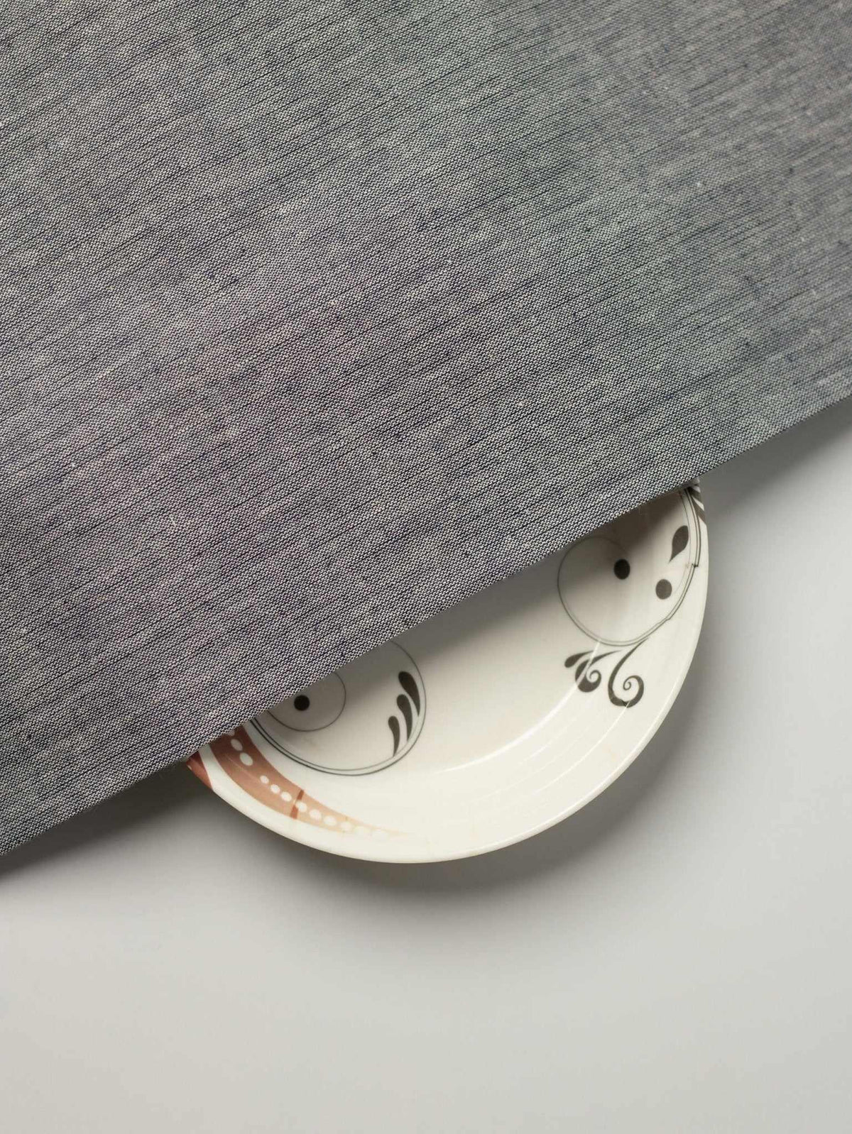 Grey Color Traditional Pattern Khadi Fabric