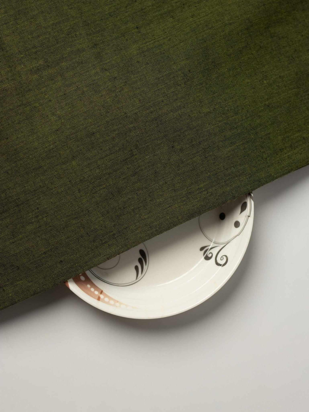 Green Color Traditional Pattern Khadi Fabric