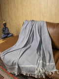 Hand Woven Khadi Blankets, Khes, Throw - All Season - Black