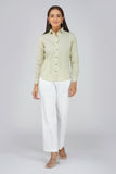 Dosuti Women's Khadi Shirt Light Olive Green