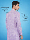 Purple Colour Khadi Kurta
