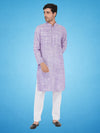 Purple Colour Khadi Kurta