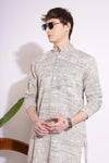 Off Black Khadi Kurta