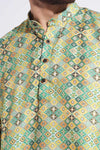 Classic Print Green Color Kurta