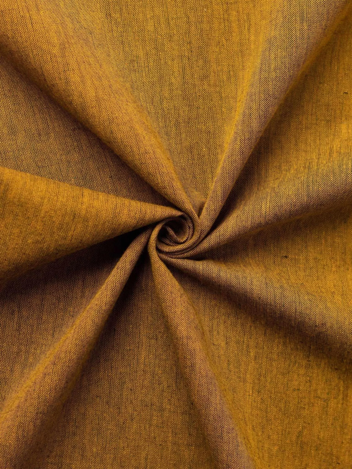 Mustard Color Traditional Pattern Cotton Khadi Fabric