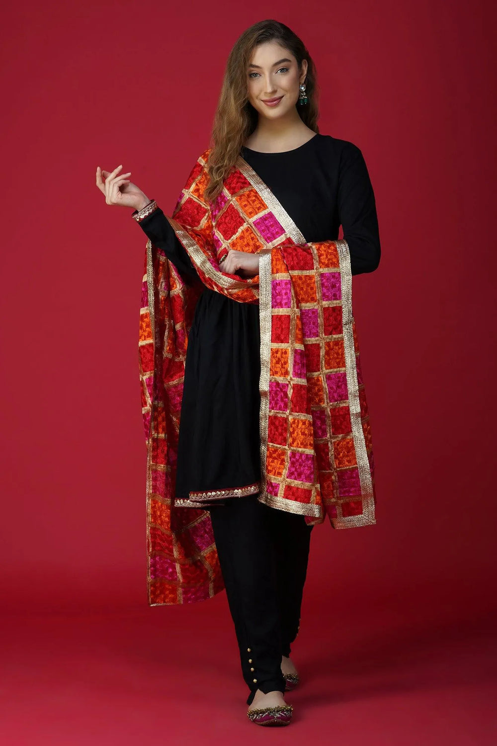 Ethnic  Handloom Phulkari Dupatta DP-02